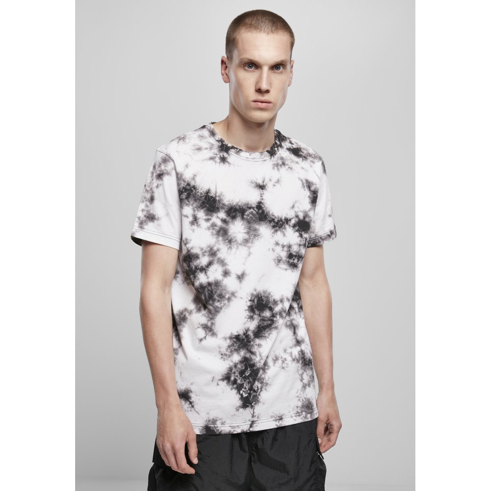 Urban Classics - Black Tie Dye Tshirt Homme - Blanc/Noir
